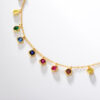 925 Silver Gold Plated Colorful Crystal Zircon Pendant Necklace Women - Image 3