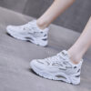 Women'S Fashion Solid Color Round Toe Chunky Sneakers - Image 4