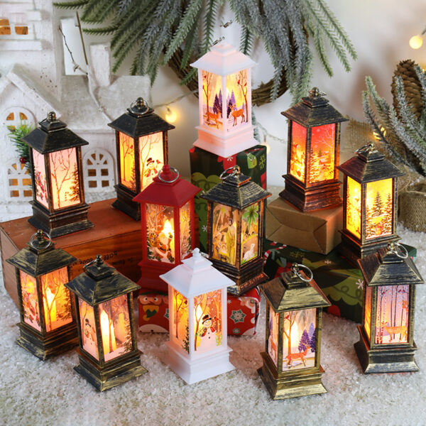 Christmas Vintage Style Christmas Tree Santa Claus Snowman Plastic Daily Festival - Image 8