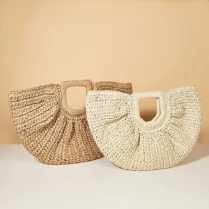 Women'S Medium All Seasons Straw Fashion Handbag