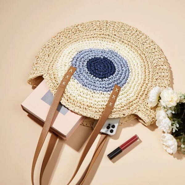 Women'S Medium All Seasons Straw Vintage Style Straw Bag - Image 5